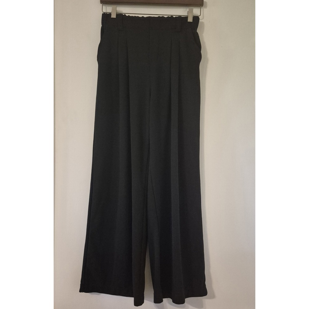Halara Flex S High Waisted Pocket Wide Leg Waffle Work Pants Business Casual